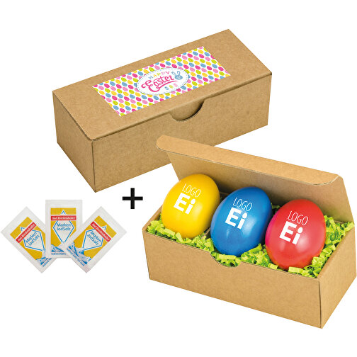 LogoEi 3er Snack-Box - Bunt Sortiert , mehrfarbig, Pappe, 6,00cm x 5,00cm x 15,00cm (Länge x Höhe x Breite), Bild 1