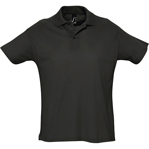 Polo Shirt - Summer Ii , Sol´s, schwarz, Baumwolle, L, 74,00cm x 56,00cm (Länge x Breite), Bild 1