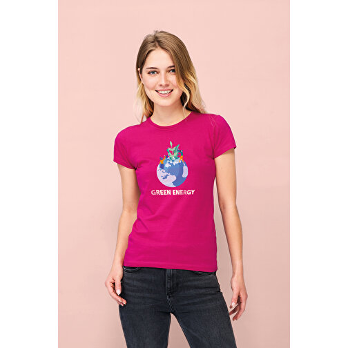 T-Shirt - Miss , Sol´s, fuchsia, Baumwolle, XXL, 66,00cm x 52,00cm (Länge x Breite), Bild 4