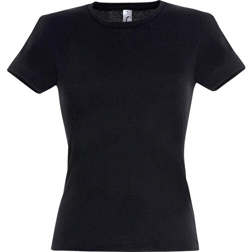 T-Shirt - Miss , Sol´s, tiefschwarz, Baumwolle, XL, 64,00cm x 49,00cm (Länge x Breite), Bild 1