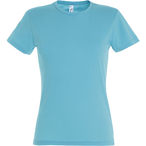 T-Shirt - Miss , Sol´s, atoll blau, Baumwolle, S, 58,00cm x 40,00cm (Länge x Breite), Bild 1
