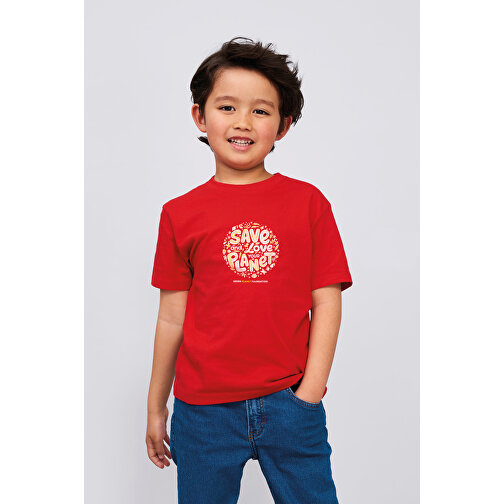 T-Shirt - Imperial Kids , Sol´s, rot, Baumwolle, 4XL, 142,00cm x 152,00cm (Länge x Breite), Bild 4