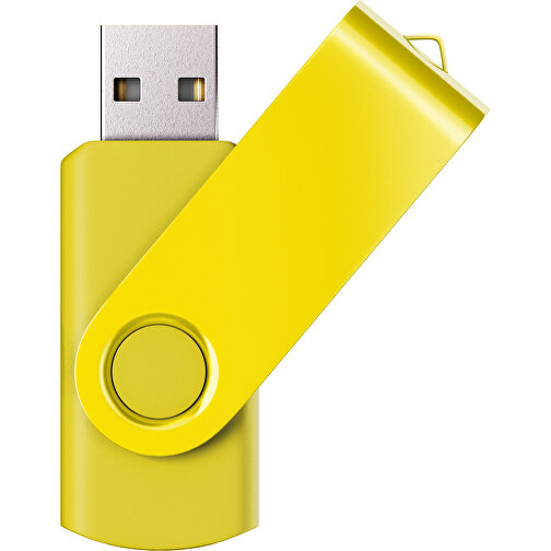 USB-Stick SWING Color 2.0 8 GB , Promo Effects MB , gelb MB , 8 GB , Kunststoff/ Aluminium MB , 5,70cm x 1,00cm x 1,90cm (Länge x Höhe x Breite), Bild 1