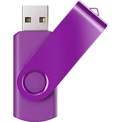 USB-Stick SWING Color 2.0 64 GB , Promo Effects MB , dunkelmagenta MB , 65 GB , Kunststoff/ Aluminium MB , 5,70cm x 1,00cm x 1,90cm (Länge x Höhe x Breite), Bild 1