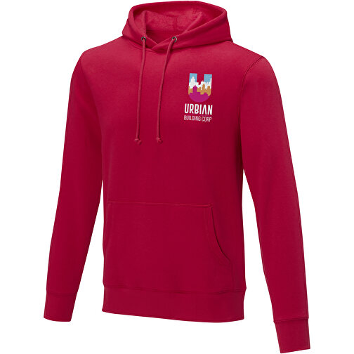 Charon Herren Kapuzenpullover , rot, Strick 50% Baumwolle, 50% Polyester, 240 g/m2, XS, , Bild 2