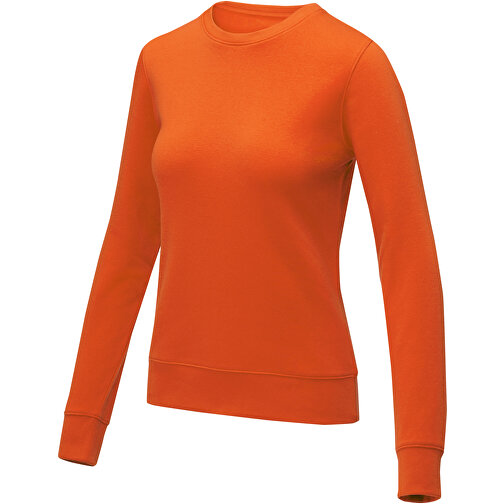 Zenon Damenpullover Mit Rundhalsausschnitt , orange, Strick 50% Baumwolle, 50% Polyester, 240 g/m2, L, , Bild 1