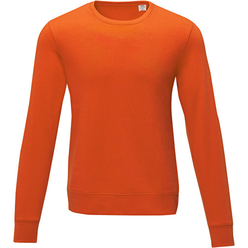 Zenon Herrenpullover Mit Rundhalsausschnitt , orange, Strick 50% Baumwolle, 50% Polyester, 240 g/m2, S, , Bild 3