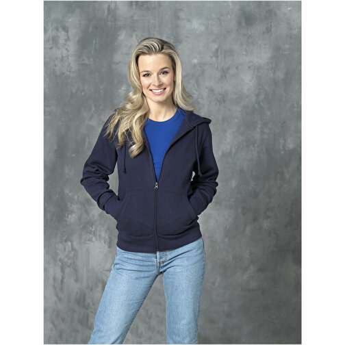 Theron Damen Kapuzenpullover Mit Reißverschluss , navy, Strick 50% Baumwolle, 50% Polyester, 240 g/m2, S, , Bild 5