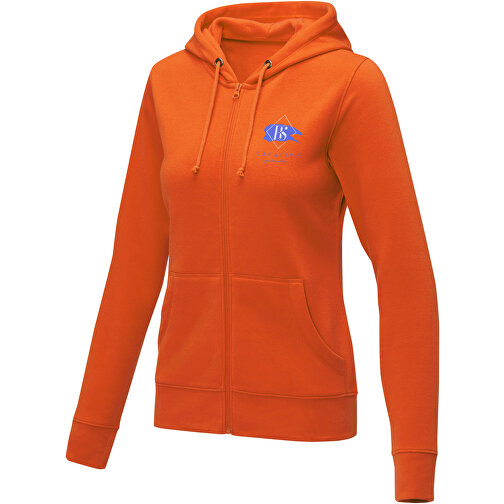 Theron Damen Kapuzenpullover Mit Reissverschluss , orange, Strick 50% Baumwolle, 50% Polyester, 240 g/m2, XXL, , Bild 2