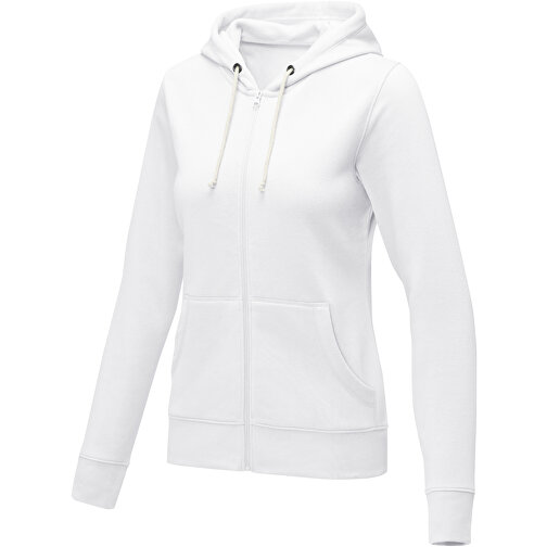 Theron Damen Kapuzenpullover Mit Reissverschluss , weiss, Strick 50% Baumwolle, 50% Polyester, 240 g/m2, L, , Bild 1