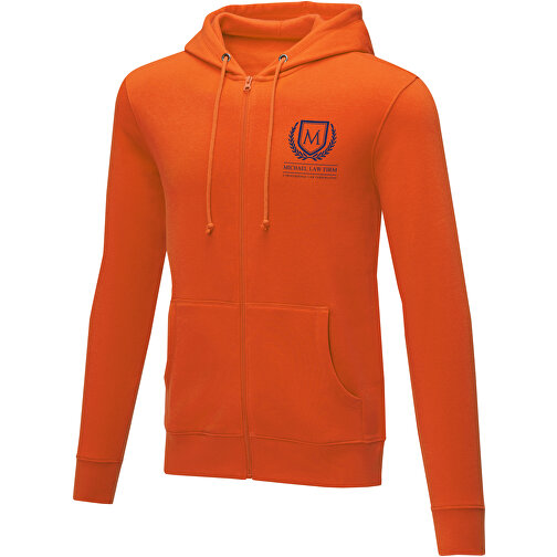 Theron Herren Kapuzenpullover Mit Reißverschluss , orange, Strick 50% Baumwolle, 50% Polyester, 240 g/m2, 3XL, , Bild 2