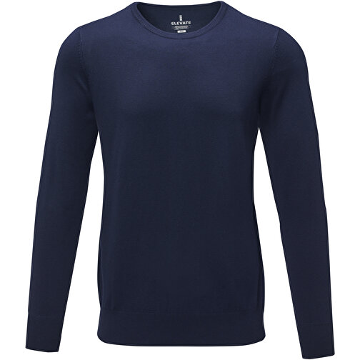 Merrit Pullover Mit Rundhalsausschnitt Für Herren , navy, Flachgestrickt 80% Viskose, 20% Nylon, 12 gauge, S, , Bild 3