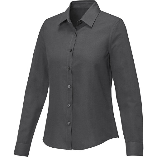 Pollux Damenbluse Mit Langen Ärmeln , storm grey, Oxford-Gewebe 55% Baumwolle, 45% Polyester, 130 g/m2, XL, , Bild 1