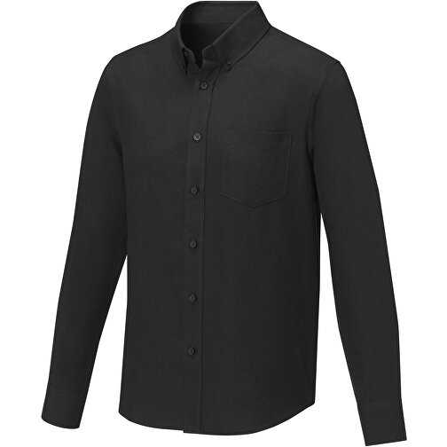 Pollux Herrenhemd Mit Langen Ärmeln , schwarz, Oxford-Gewebe 55% Baumwolle, 45% Polyester, 130 g/m2, 5XL, , Bild 1