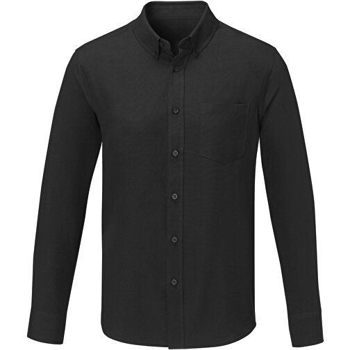 Pollux Herrenhemd Mit Langen Ärmeln , schwarz, Oxford-Gewebe 55% Baumwolle, 45% Polyester, 130 g/m2, 4XL, , Bild 3