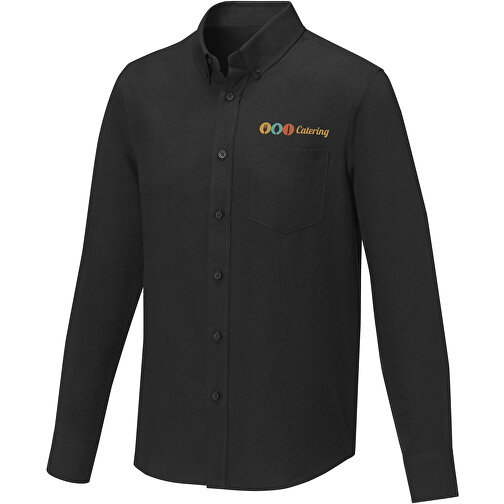 Pollux Herrenhemd Mit Langen Ärmeln , schwarz, Oxford-Gewebe 55% Baumwolle, 45% Polyester, 130 g/m2, XL, , Bild 2