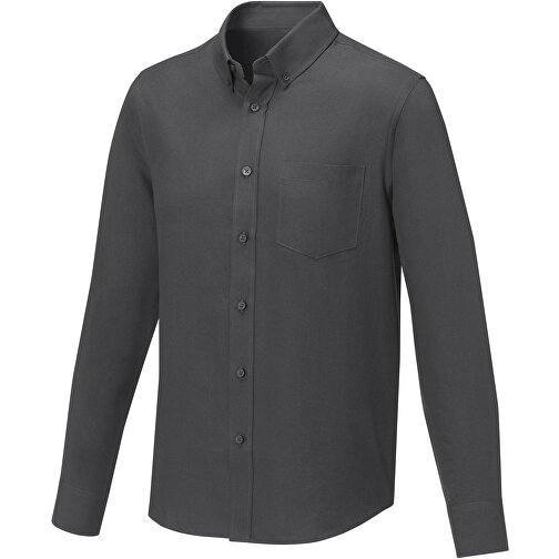 Pollux Herrenhemd Mit Langen Ärmeln , storm grey, Oxford-Gewebe 55% Baumwolle, 45% Polyester, 130 g/m2, S, , Bild 1