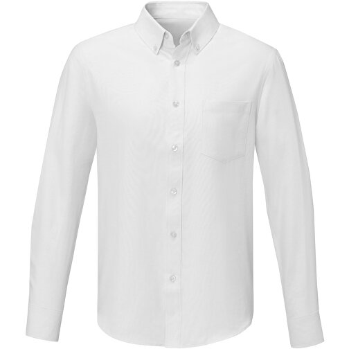 Pollux Herrenhemd Mit Langen Ärmeln , weiß, Oxford-Gewebe 55% Baumwolle, 45% Polyester, 130 g/m2, 5XL, , Bild 3