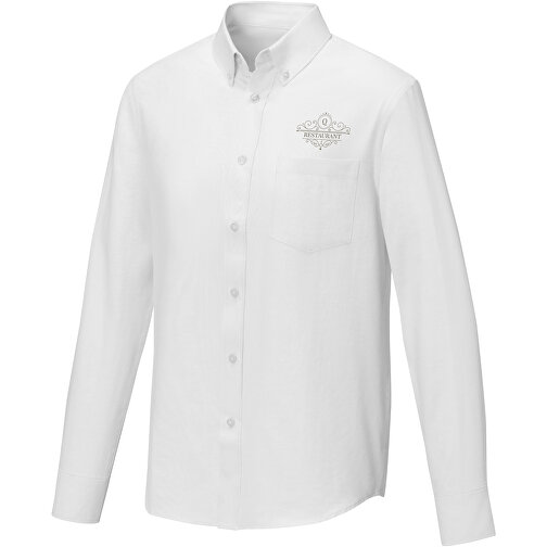 Pollux Herrenhemd Mit Langen Ärmeln , weiß, Oxford-Gewebe 55% Baumwolle, 45% Polyester, 130 g/m2, 4XL, , Bild 2