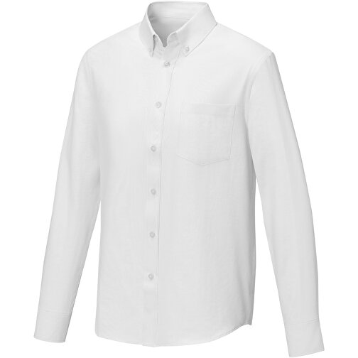 Pollux Herrenhemd Mit Langen Ärmeln , weiss, Oxford-Gewebe 55% Baumwolle, 45% Polyester, 130 g/m2, L, , Bild 1