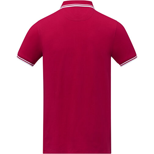 Amarago Polo Mit Abgesetztem Rand Für Herren , Green Concept, rot, Piqué Strick 100% BCI Baumwolle, 200 g/m2, XXL, , Bild 4