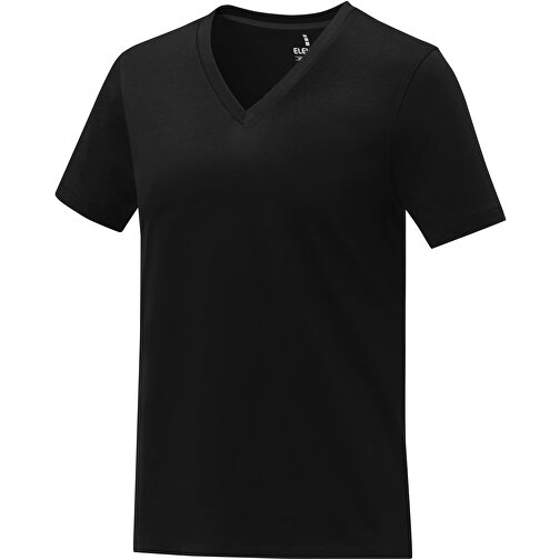 Somoto T-Shirt Mit V-Ausschnitt Für Damen , Green Concept, schwarz, Single jersey Strick 100% Baumwolle, 160 g/m2, S, , Bild 1