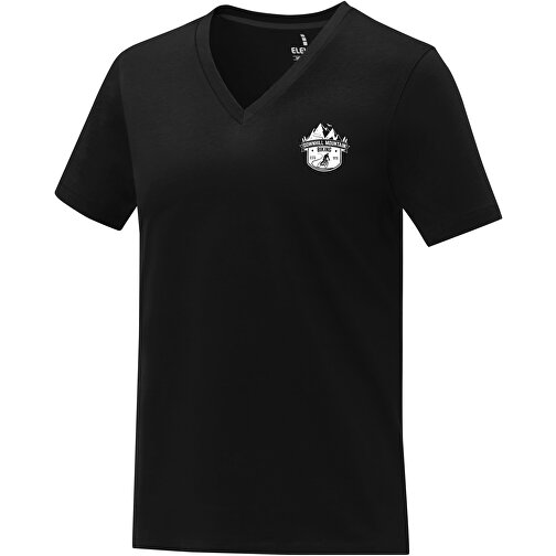 Somoto T-Shirt Mit V-Ausschnitt Für Damen , Green Concept, schwarz, Single jersey Strick 100% Baumwolle, 160 g/m2, S, , Bild 2