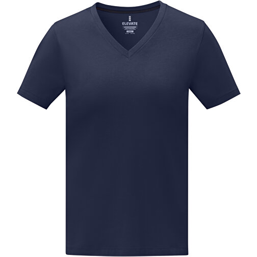 Somoto T-Shirt Mit V-Ausschnitt Für Damen , Green Concept, navy, Single jersey Strick 100% Baumwolle, 160 g/m2, XXL, , Bild 3