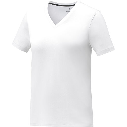 Somoto T-Shirt Mit V-Ausschnitt Für Damen , Green Concept, weiss, Single jersey Strick 100% Baumwolle, 160 g/m2, L, , Bild 1