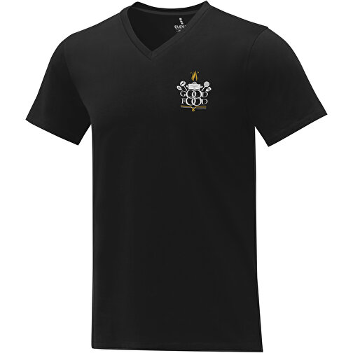 Somoto T-Shirt Mit V-Ausschnitt Für Herren , Green Concept, schwarz, Single jersey Strick 100% Baumwolle, 160 g/m2, XL, , Bild 2