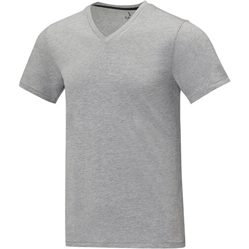 Somoto T-Shirt Mit V-Ausschnitt Für Herren , Green Concept, heather grau, Single jersey Strick 90% Baumwolle, 10% Viskose, 160 g/m2, 3XL, , Bild 1