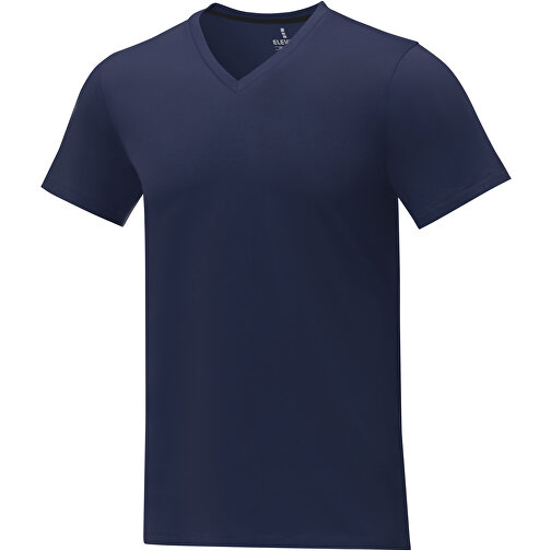 Somoto T-Shirt Mit V-Ausschnitt Für Herren , Green Concept, navy, Single jersey Strick 100% Baumwolle, 160 g/m2, XS, , Bild 1