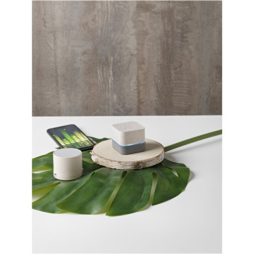 Kikai Bluetooth®-Lautsprecher Aus Weizenstroh , Green Concept, beige, 51% Weizenstroh, 49% PP Kunststoff, 5,00cm (Höhe), Bild 9