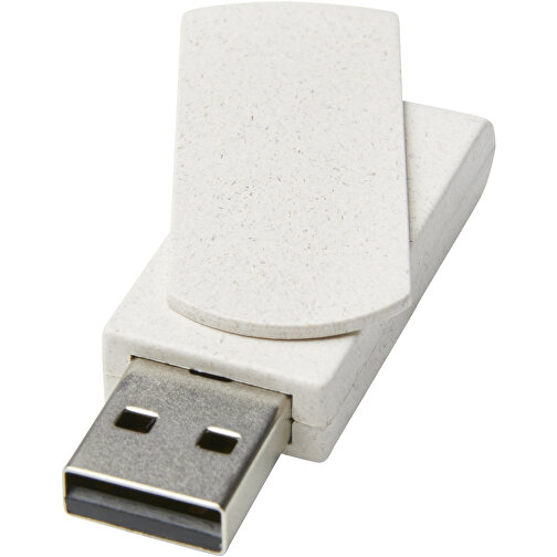Rotate 4 GB Weizenstroh USB-Stick , beige MB , 4 GB , 50% ABS Kunststoff, 50% Weizenstroh MB , 6,00cm x 1,00cm x 1,73cm (Länge x Höhe x Breite), Bild 1