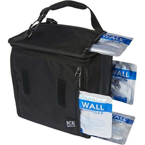 Arctic Zone® Ice-wall Lunch-Kühltasche 7L , schwarz, 420D Polyester, 18,00cm x 24,00cm x 16,50cm (Länge x Höhe x Breite), Bild 7