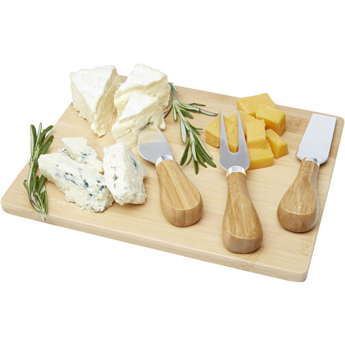 Tagliere e accessori per formaggio Ement in bambù, Immagine 4