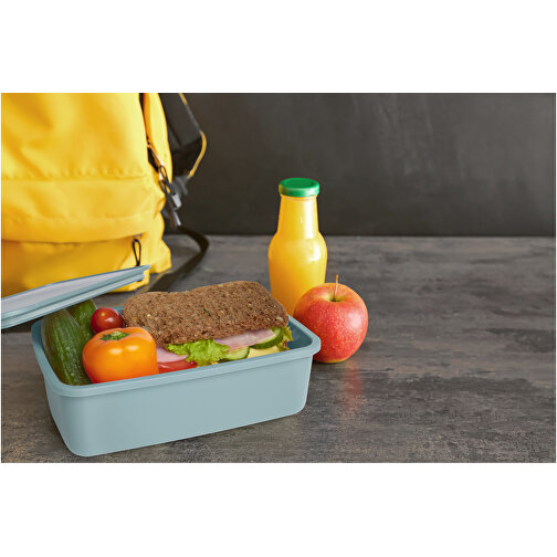 Dovi Lunchbox , Green Concept, mintgrün, Recycelter PP Kunststoff, 19,00cm x 6,00cm x 13,00cm (Länge x Höhe x Breite), Bild 7