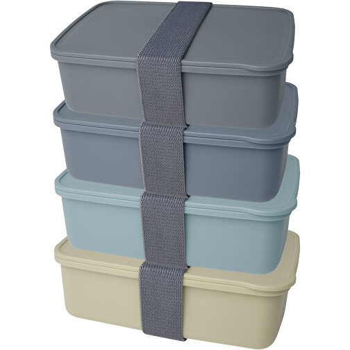 Dovi Lunchbox , Green Concept, beige, Recycelter PP Kunststoff, 19,00cm x 6,00cm x 13,00cm (Länge x Höhe x Breite), Bild 5