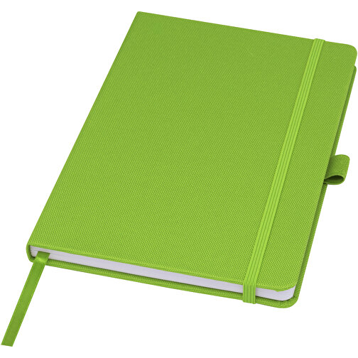 Honua A5 Notizbuch Aus Recyceltem Papier Mit Cover Aus Recyceltem PET , Green Concept, lindgrün, Recycelter PET Kunststoff, 21,50cm x 14,50cm (Länge x Breite), Bild 1