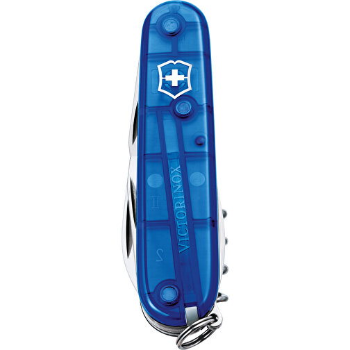 SPARTAN - Victorinox Schweizer Messer , Victorinox, transparent blau, hochlegierter, rostfreier Stahl, 9,10cm x 1,50cm x 2,65cm (Länge x Höhe x Breite), Bild 1