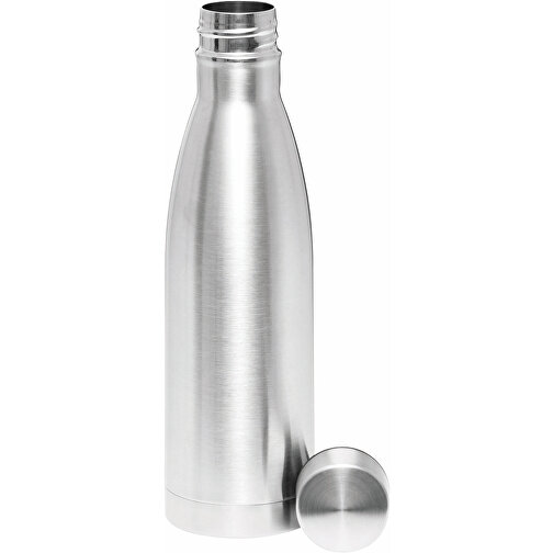 Vakuum-Trinkflasche LEGENDY , silber, Edelstahl / Kunststoff / Silikon, 25,00cm (Höhe), Bild 3