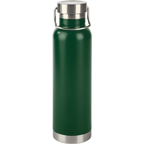 Vakuum-Isolierflasche MILITARY , dunkelgrün, Edelstahl / Kunststoff / Silikon, 26,00cm (Höhe), Bild 1
