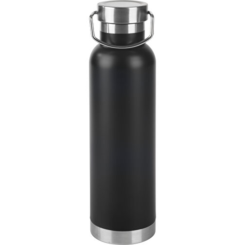 Vakuum-Isolierflasche MILITARY , schwarz, Edelstahl / Kunststoff / Silikon, 26,00cm (Höhe), Bild 1
