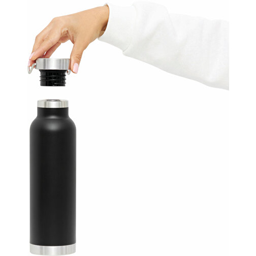 Vakuum-Isolierflasche MILITARY , schwarz, Edelstahl / Kunststoff / Silikon, 26,00cm (Höhe), Bild 10