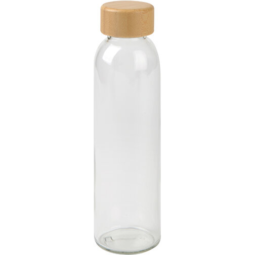Glas-Flasche DEEPLY , braun, transparent, Glas / Bambus, 23,00cm (Höhe), Bild 1