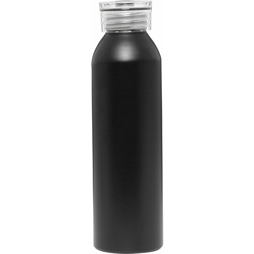 Aluminium Trinkflasche LOOPED , schwarz, Aluminium / Kunststoff / Silikon, 23,00cm (Höhe), Bild 2