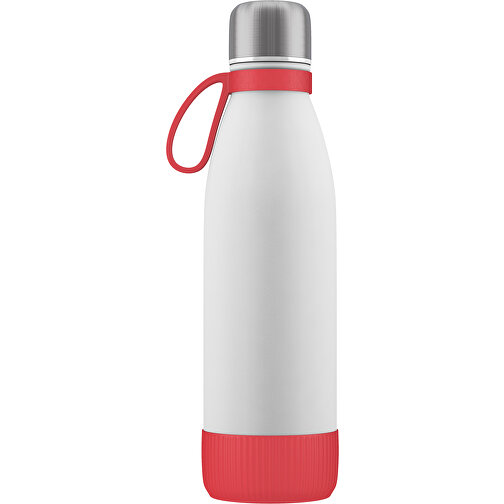 Thermoflasche RETUMBLER-NIZZA CORPORATE , Retumbler, weiß / rot, Edelstahl, Kunststoff, 70,00cm x 26,50cm x 43,00cm (Länge x Höhe x Breite), Bild 1