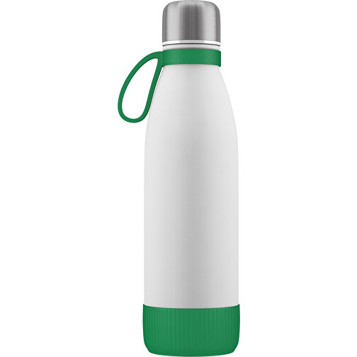 Thermoflasche RETUMBLER-NIZZA CORPORATE , Retumbler, weiß / grün, Edelstahl, Kunststoff, 70,00cm x 26,50cm x 43,00cm (Länge x Höhe x Breite), Bild 1