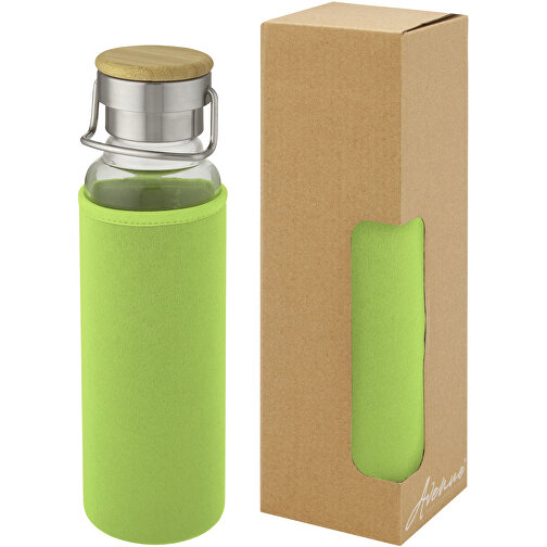 Thor 660 Ml Glasflasche Mit Neoprenhülle , Green Concept, limone, Borosilikatglas, PP Kunststoff, Bambusholz, 26,20cm (Höhe), Bild 1