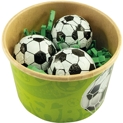 Fußball Cup , braun, Staniol, Schokolade, Papier, 4,50cm (Höhe), Bild 1